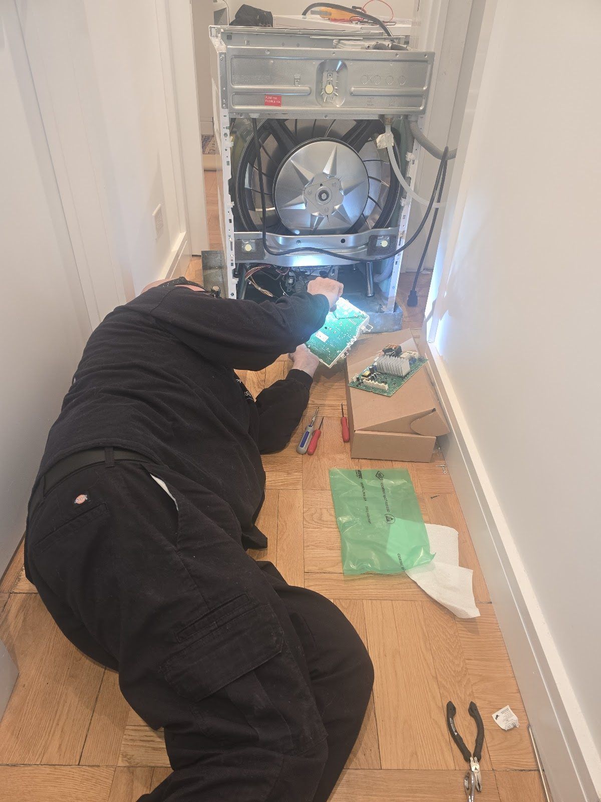 Washer opened