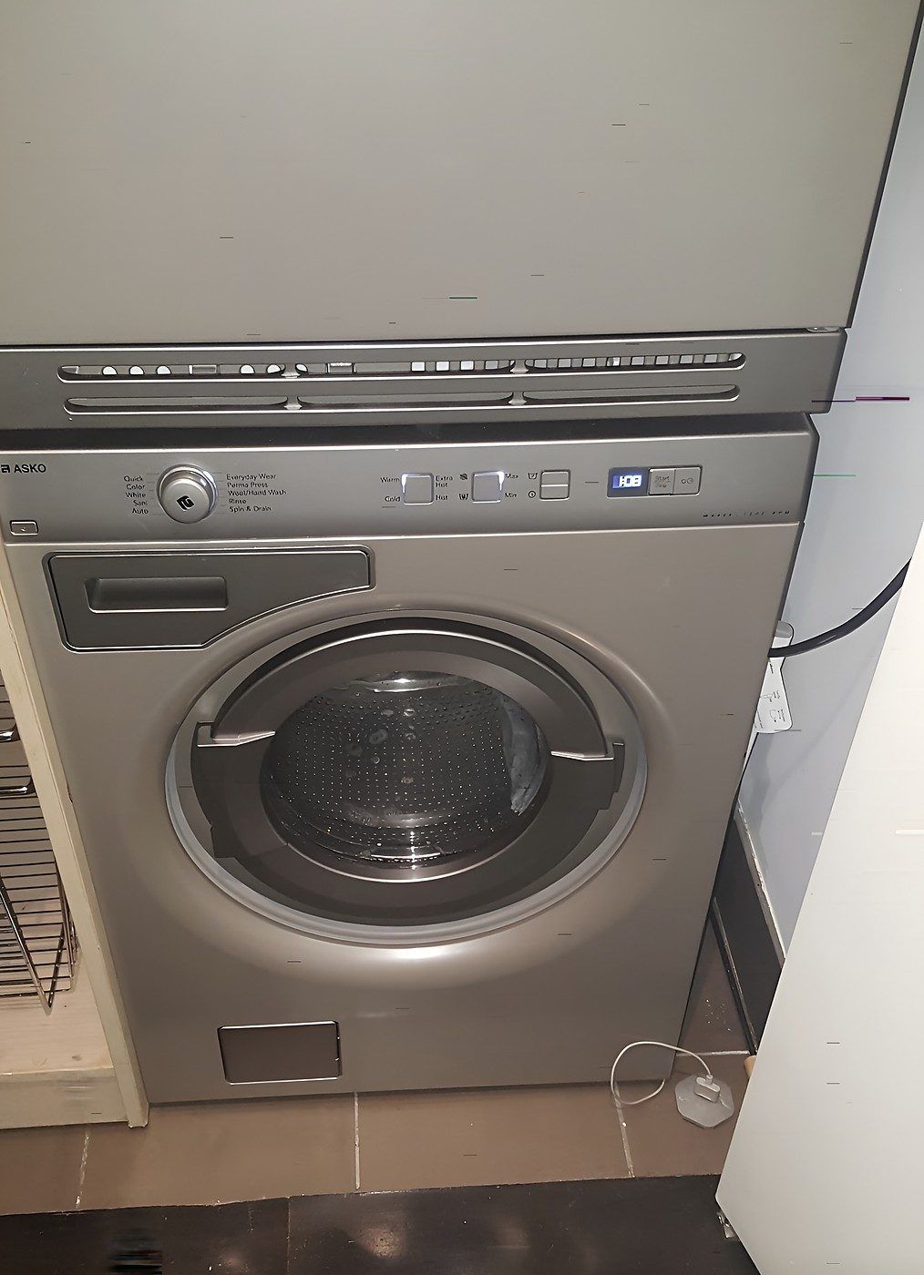 ASKO stacked washer and dryer