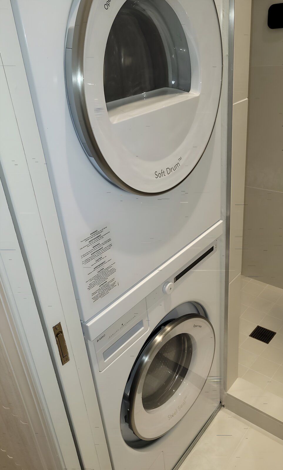 ASKO stacked washer and dryer