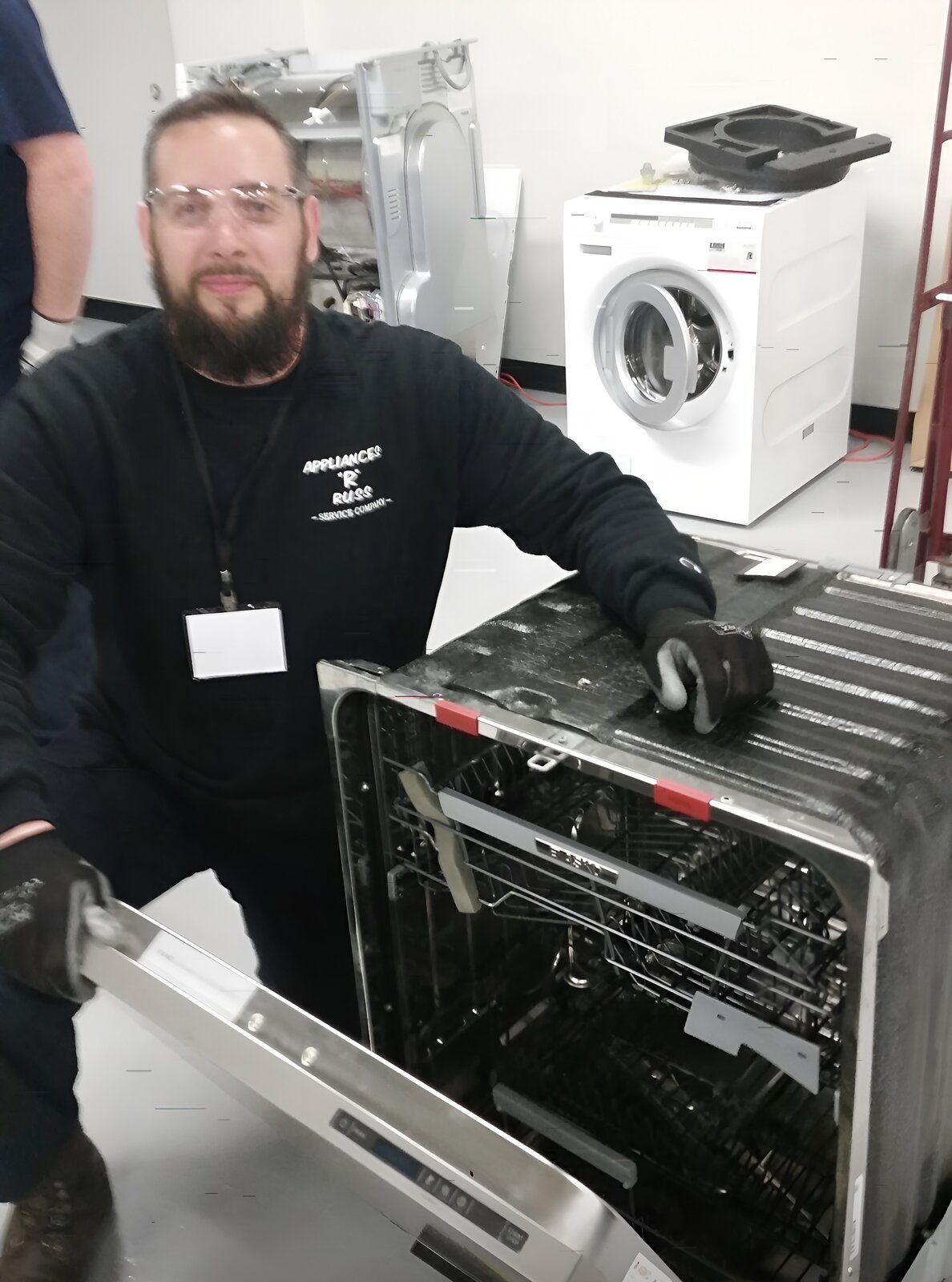 Russ at a dishwasher
